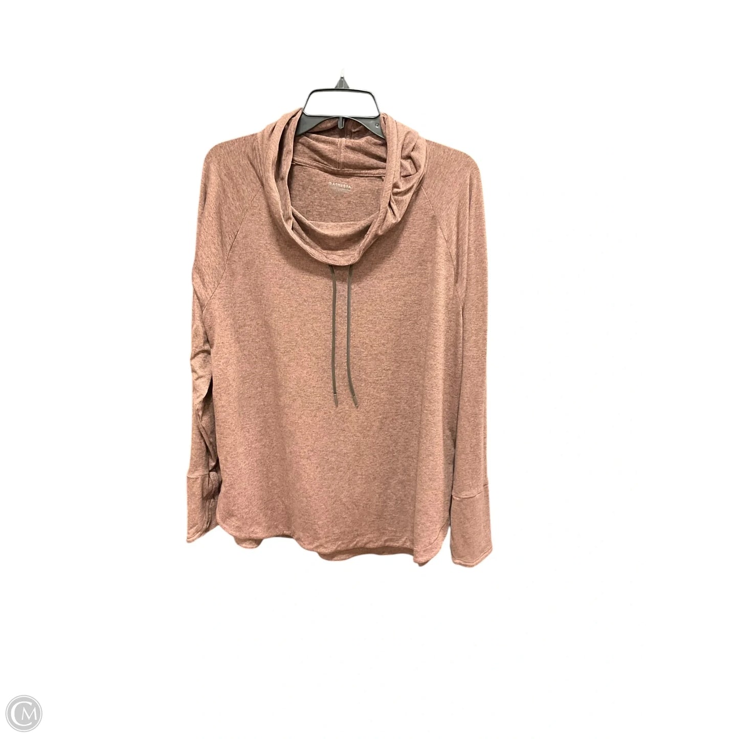 Athletic Top Long Sleeve Hoodie By Athleta In Brown, Size: 1x