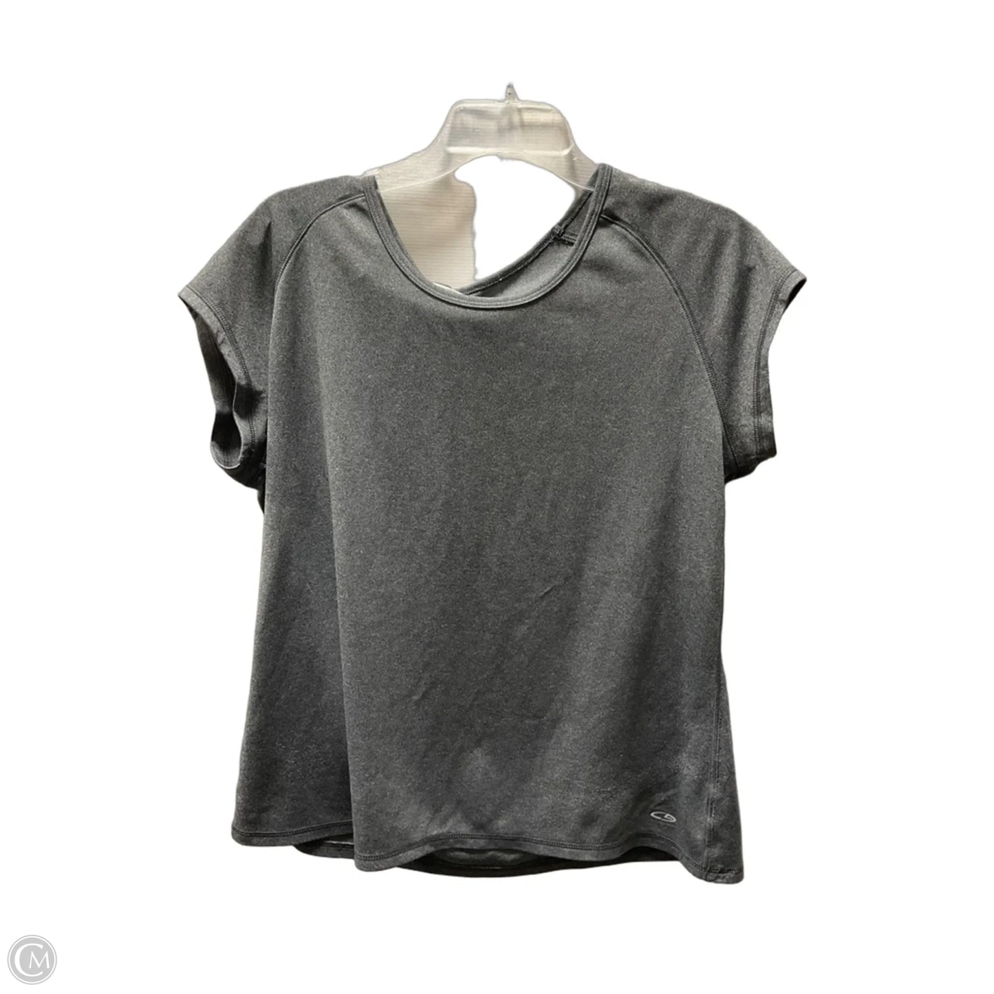 Athletic Top Short Sleeve By Champion In Grey, Size: Xl