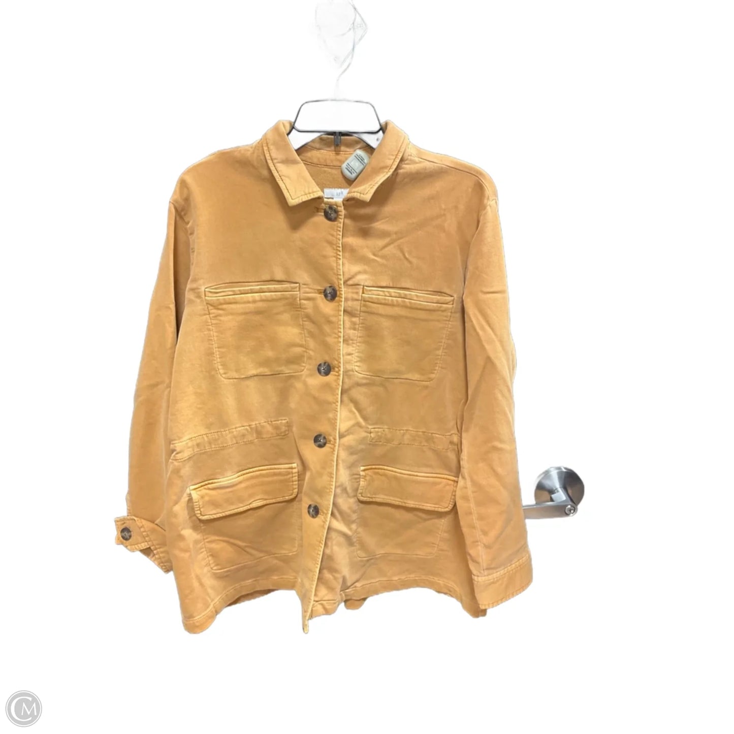 Jacket Shirt By J. Jill In Tan, Size: L