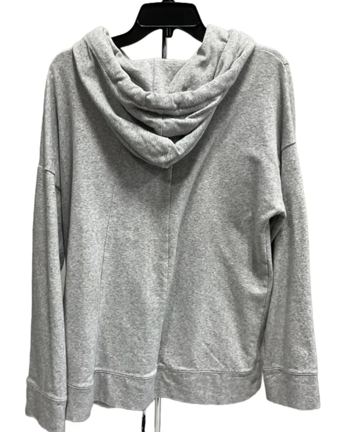 Athletic Top Long Sleeve Hoodie By Talbots In Grey, Size: Xl