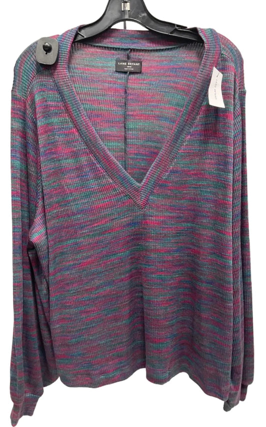 Top Long Sleeve By Lane Bryant In Striped Pattern, Size: 2x