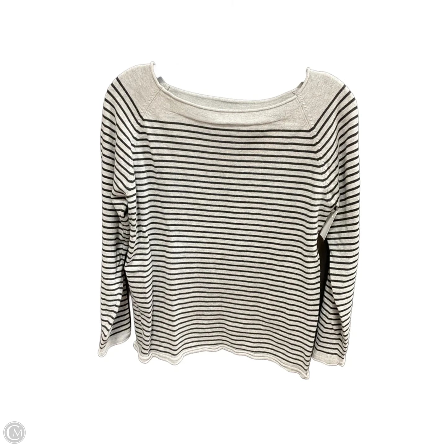Top Long Sleeve By Workshop In Striped Pattern, Size: M