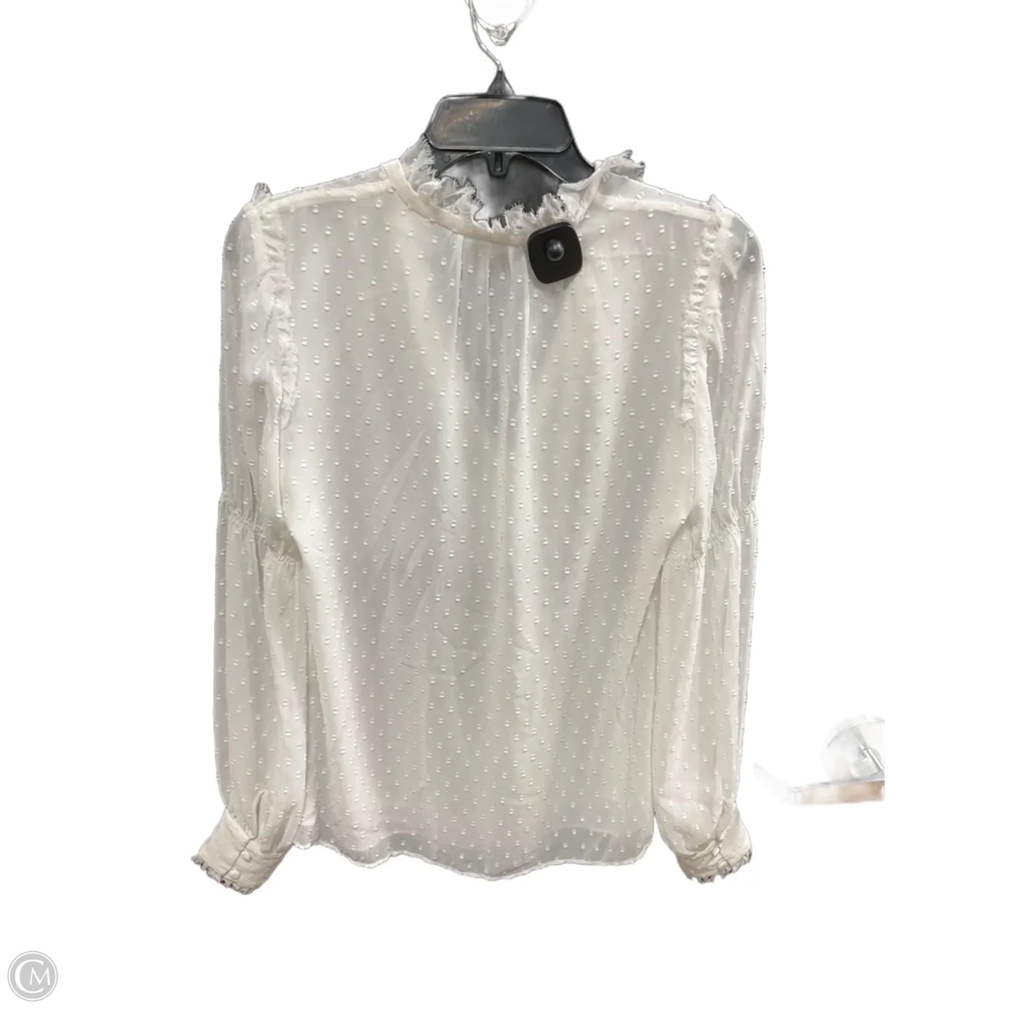 Top Long Sleeve By White House Black Market In White, Size: S