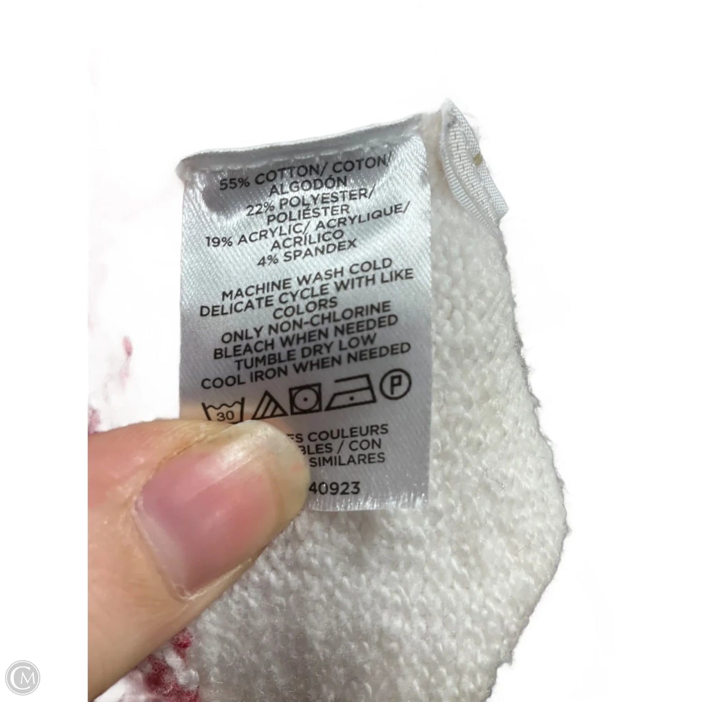 Sweater By Loft In Red & White, Size: L