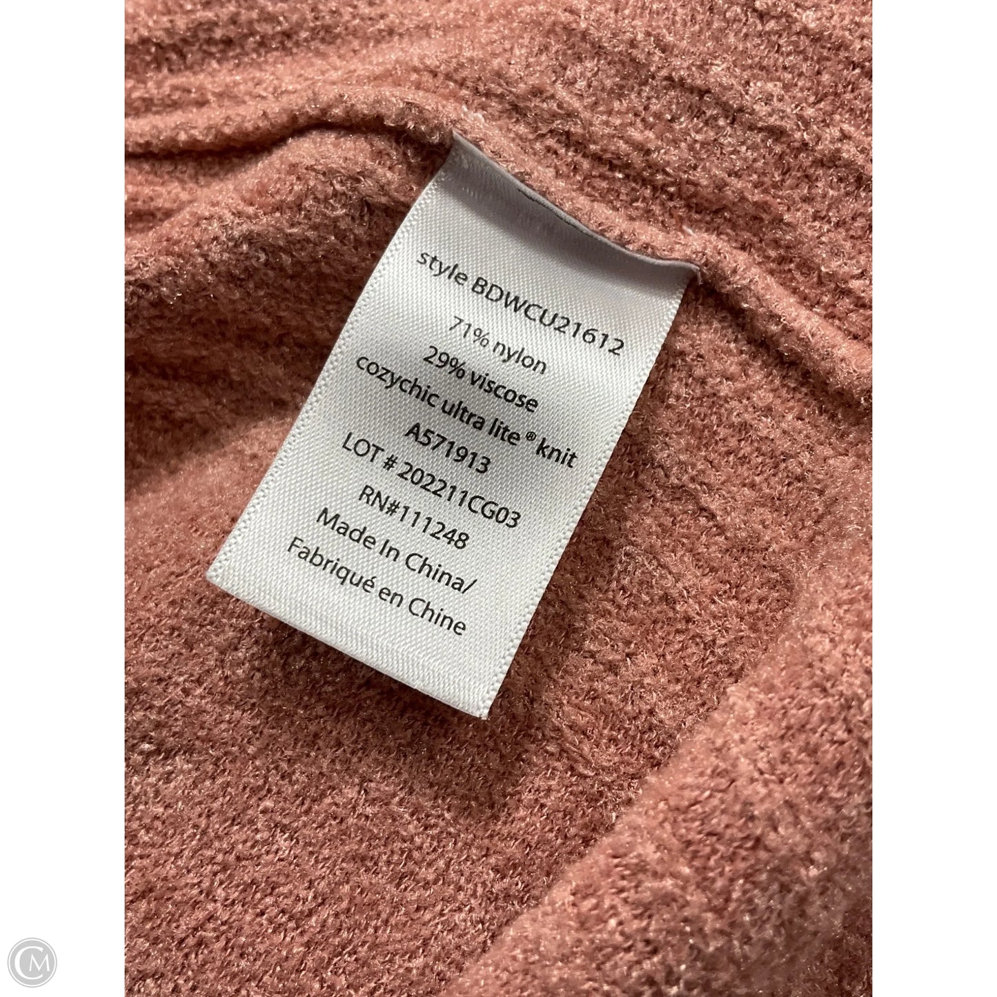 Top Long Sleeve By Barefoot Dreams In Pink, Size: Xl