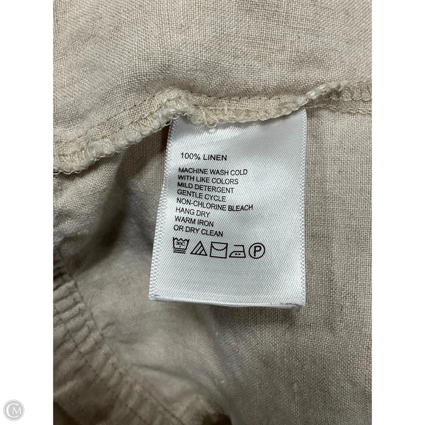 Blouse Long Sleeve By Tommy Bahama In Beige, Size: M