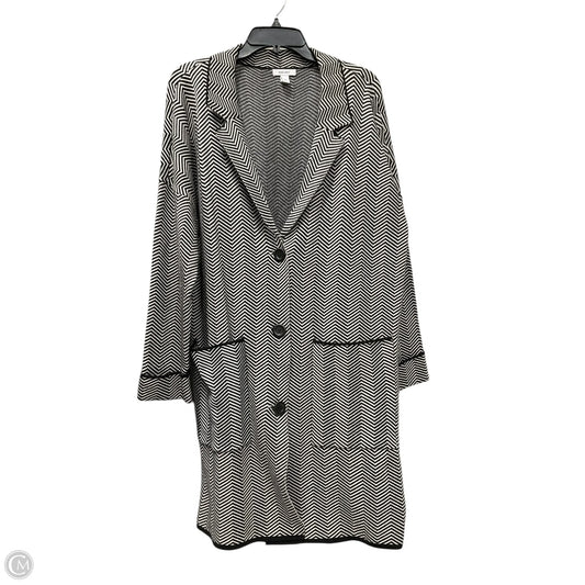 Cardigan By Nine West In Black & White, Size: Xl