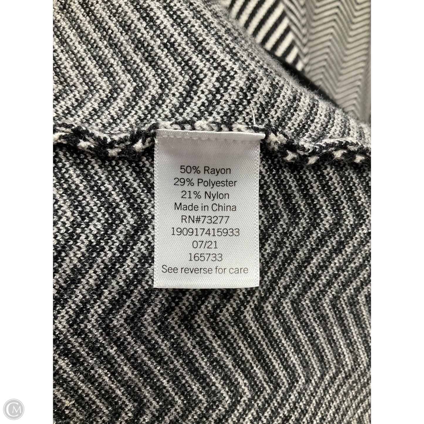 Cardigan By Nine West In Black & White, Size: Xl