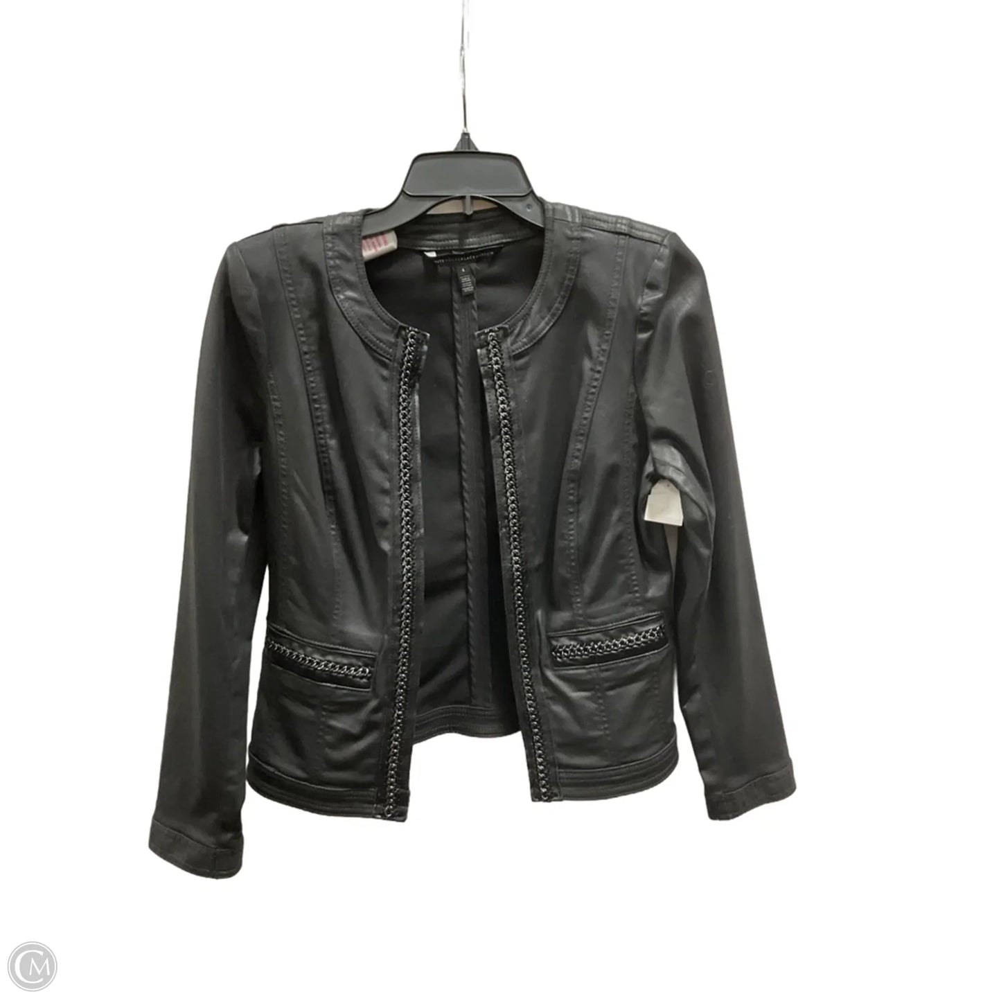 Jacket Denim By White House Black Market In Black Denim, Size: S