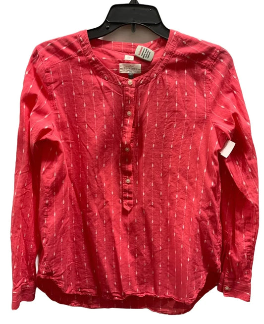 Top Long Sleeve By Loft In Orange, Size: S
