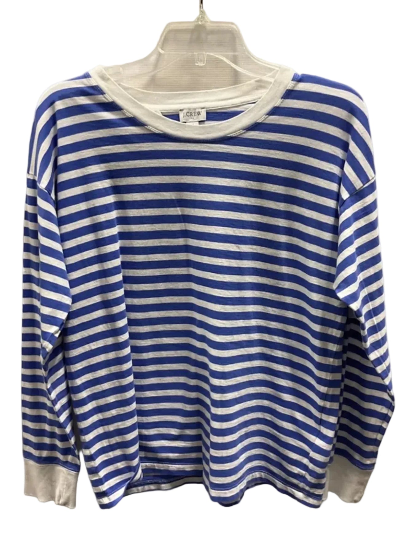 Top Long Sleeve Basic By J. Crew In Striped Pattern, Size: M