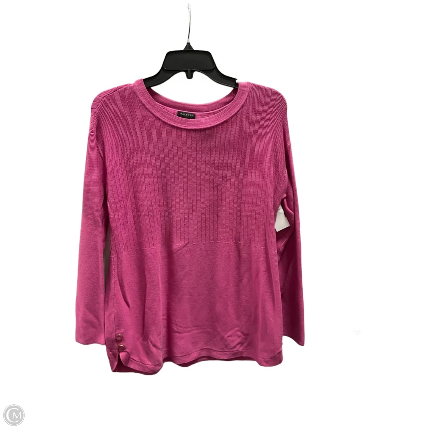 Top Long Sleeve By Talbots In Pink, Size: M