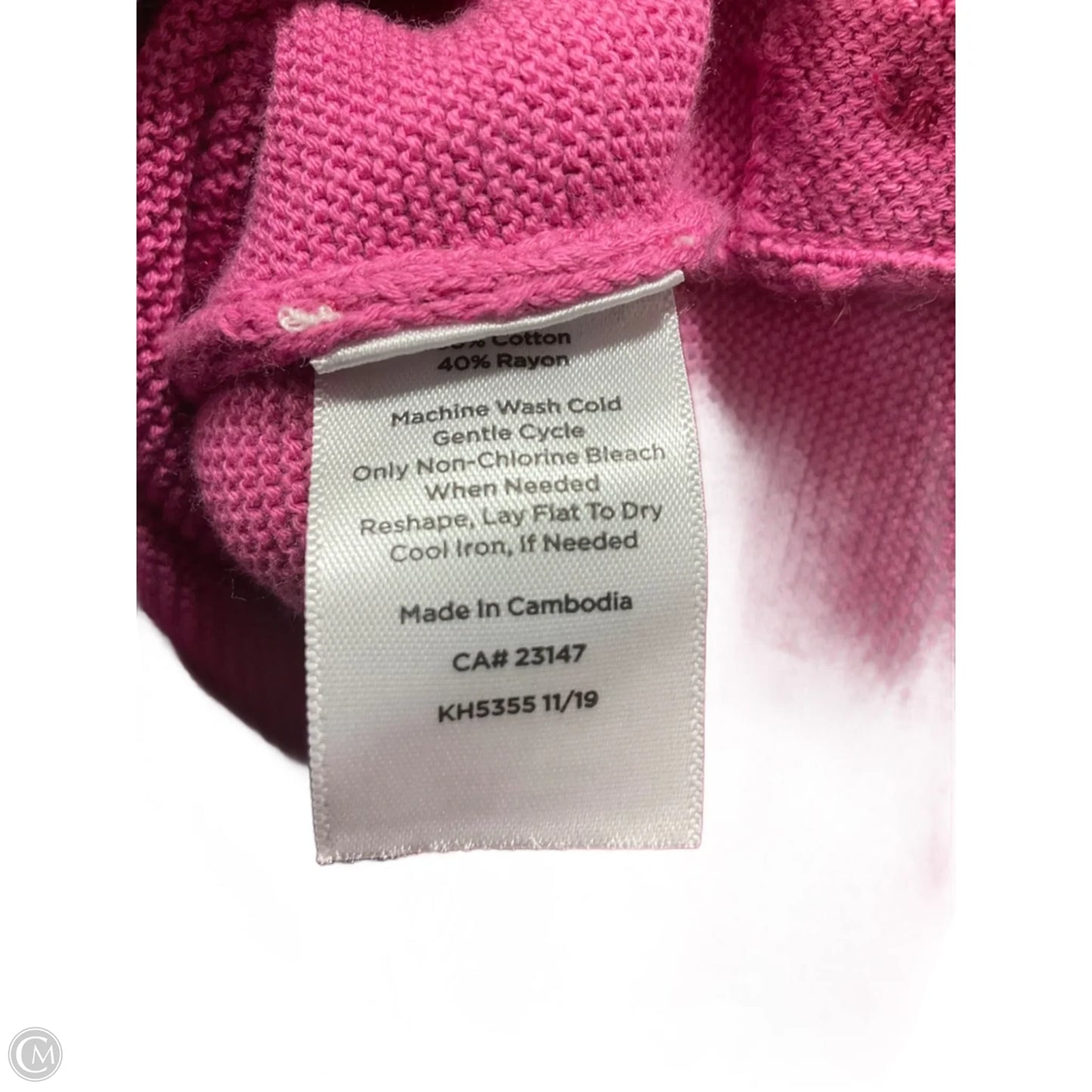 Top Long Sleeve By Talbots In Pink, Size: M