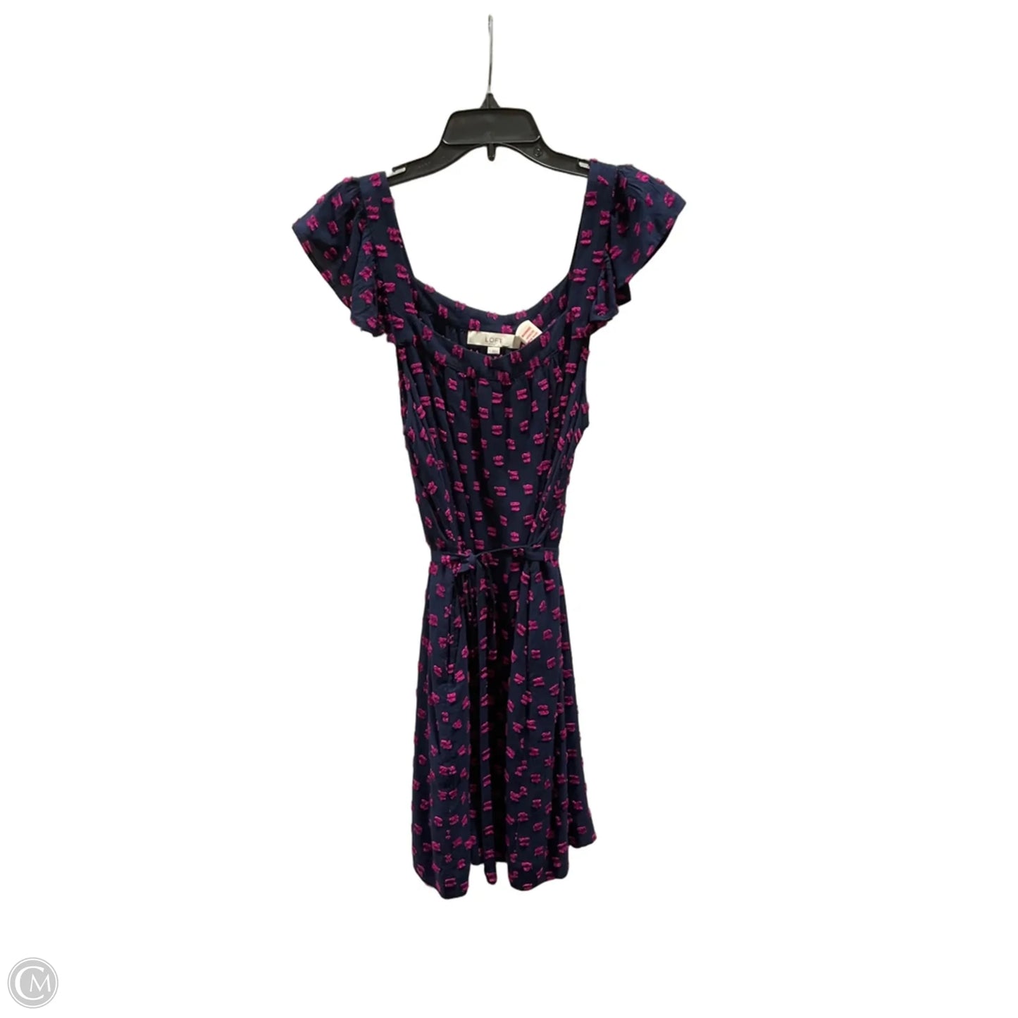 Dress Casual Short By Loft In Blue & Pink, Size: L