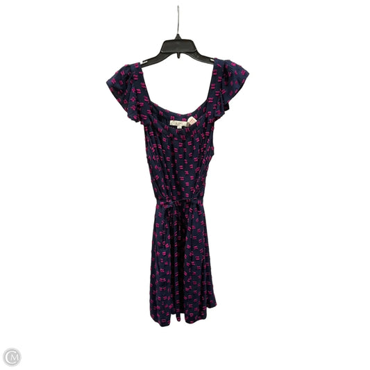 Dress Casual Short By Loft In Blue & Pink, Size: L