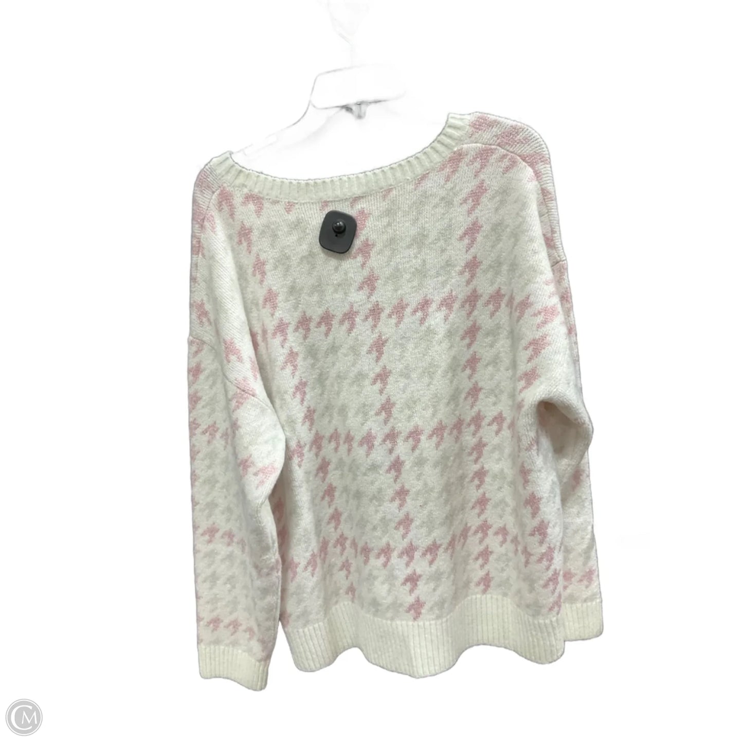 Sweater By 525 In Pink & White, Size: Xl