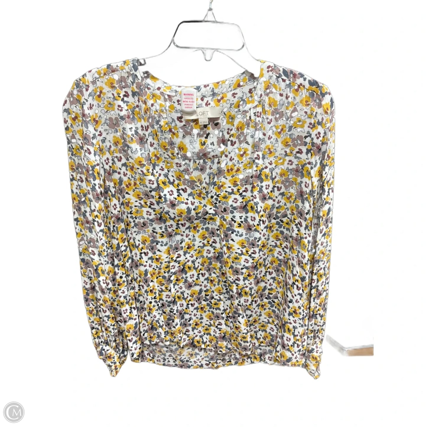 Top Long Sleeve By Loft In Floral Print, Size: Xs