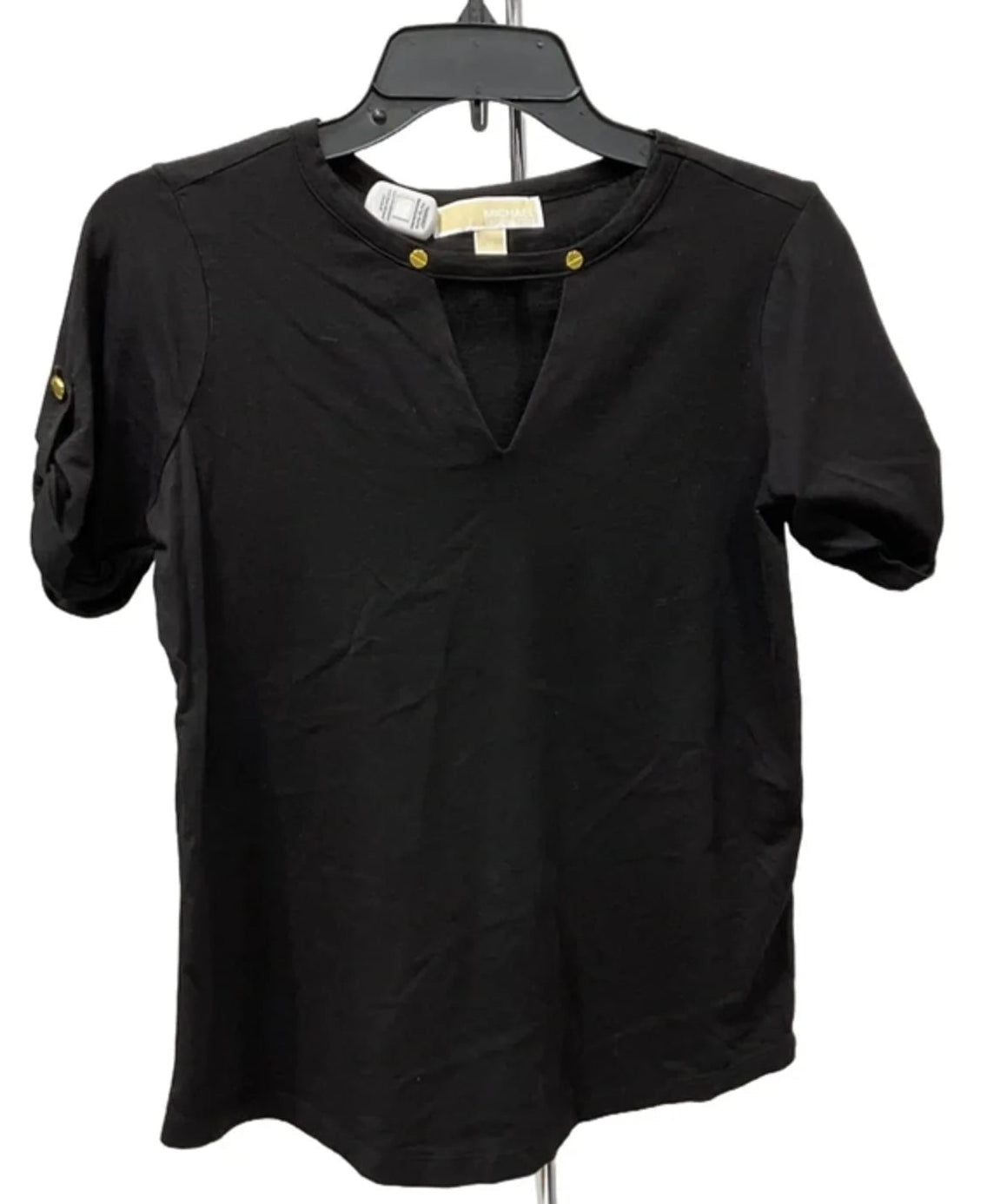 Top Short Sleeve Basic By Michael By Michael Kors In Black, Size: M