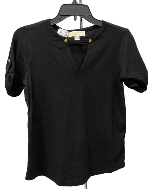 Top Short Sleeve Basic By Michael By Michael Kors In Black, Size: M