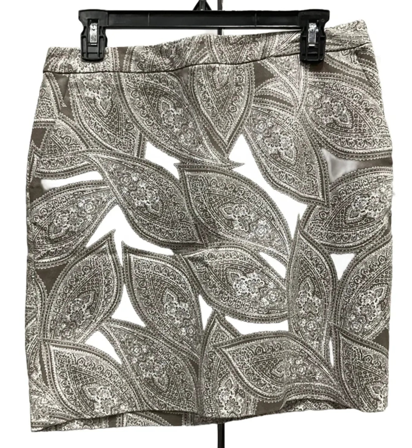 Skirt Mini & Short By Banana Republic In Brown & White, Size: 8