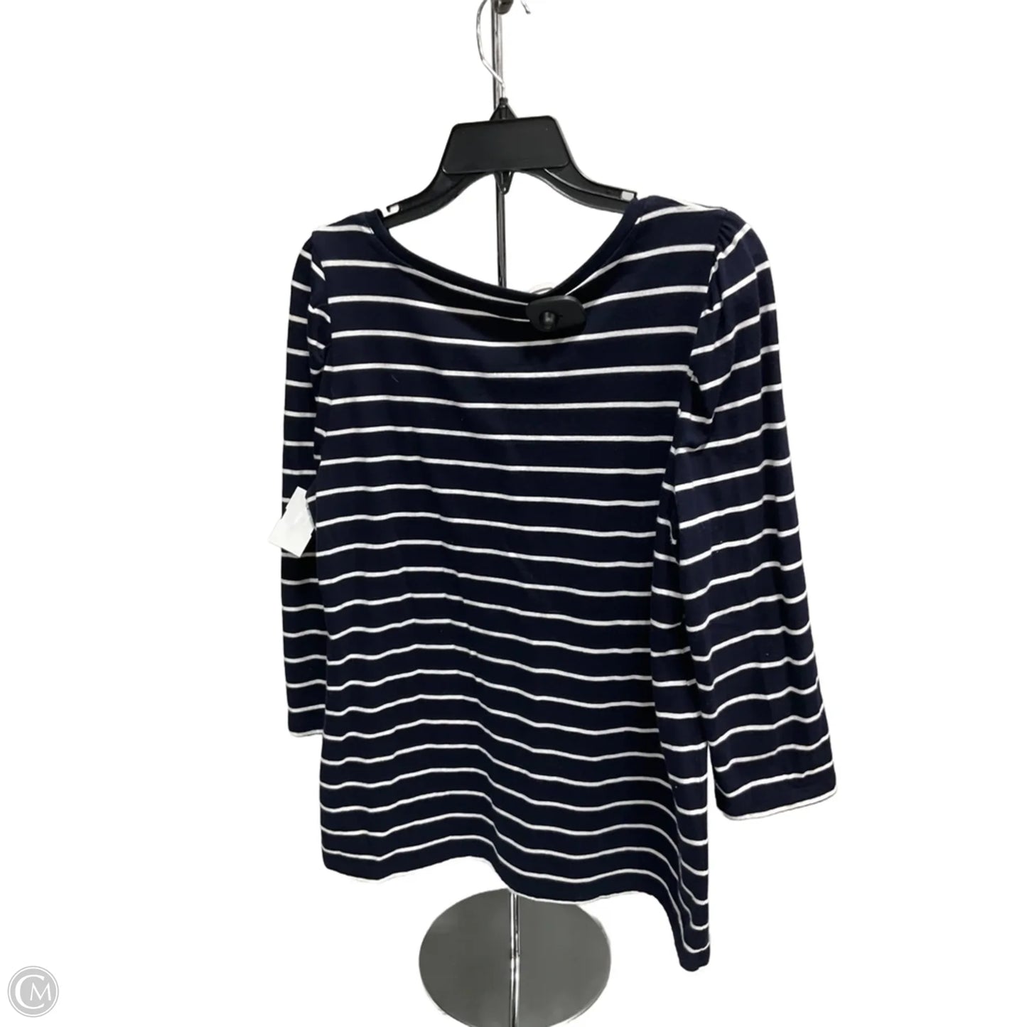 Top 3/4 Sleeve By Talbots In Striped Pattern, Size: L