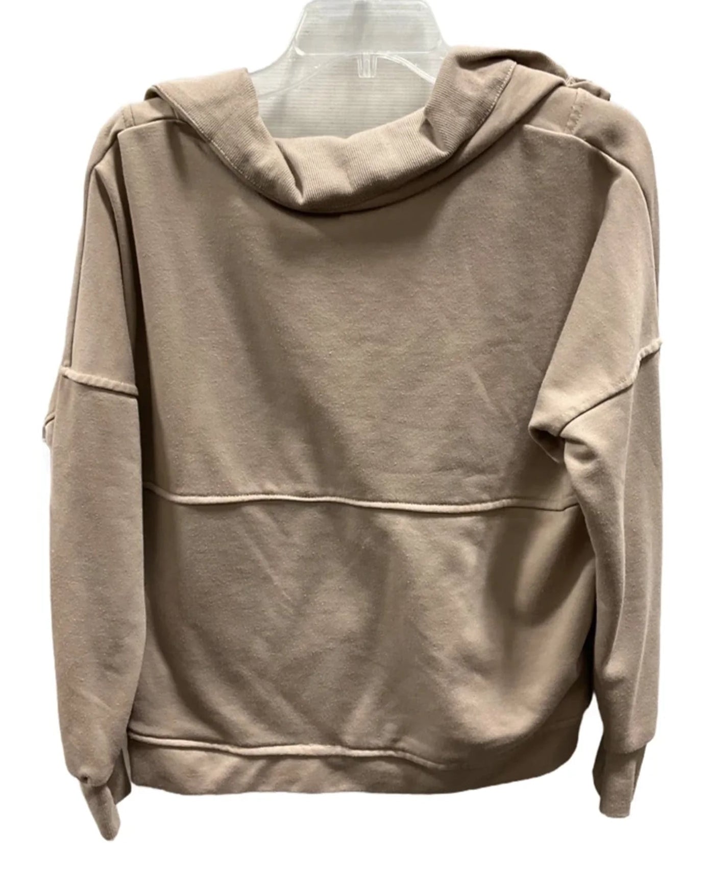 Athletic Top Long Sleeve Collar By Wilo In Tan, Size: S