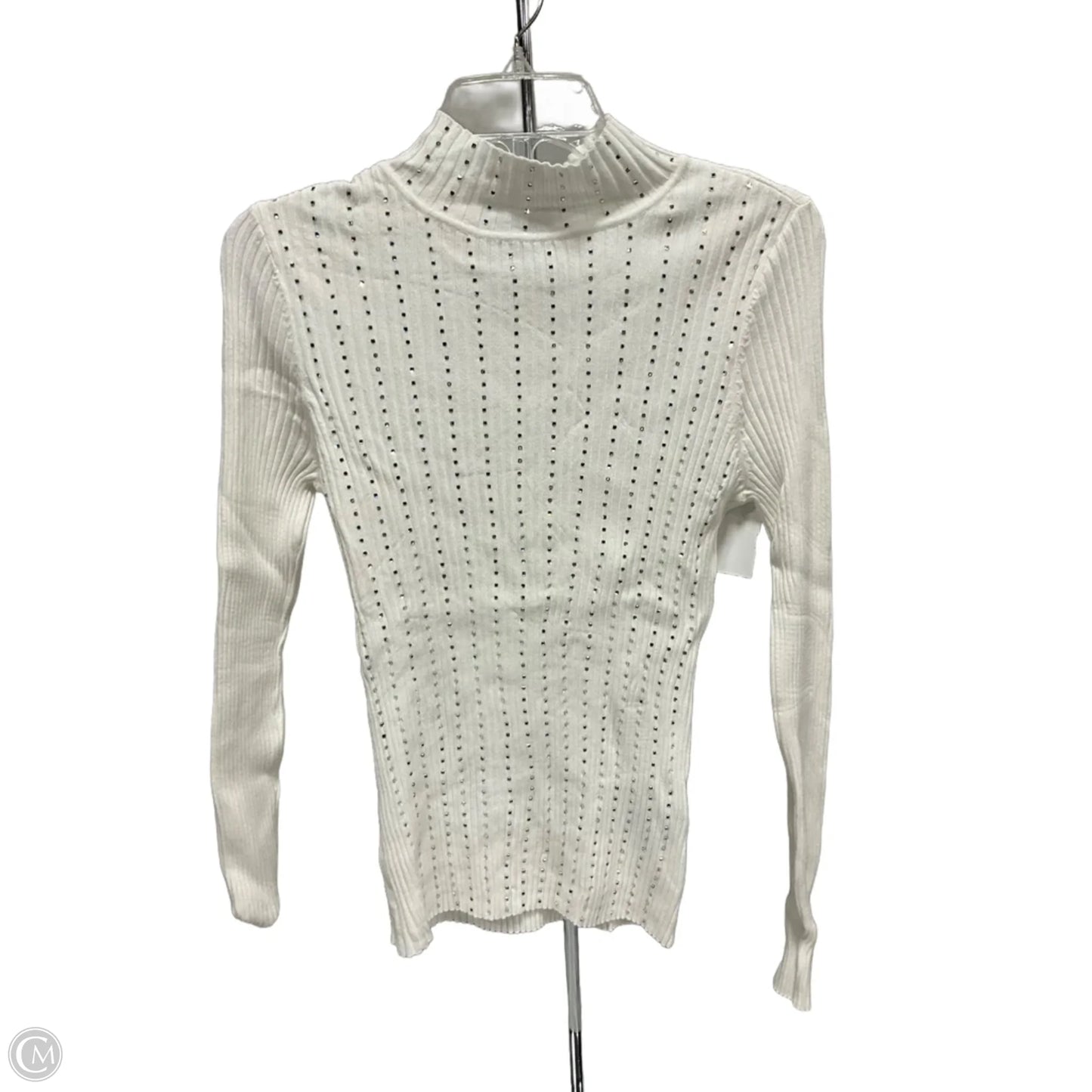 Top Long Sleeve By Inc In White, Size: L