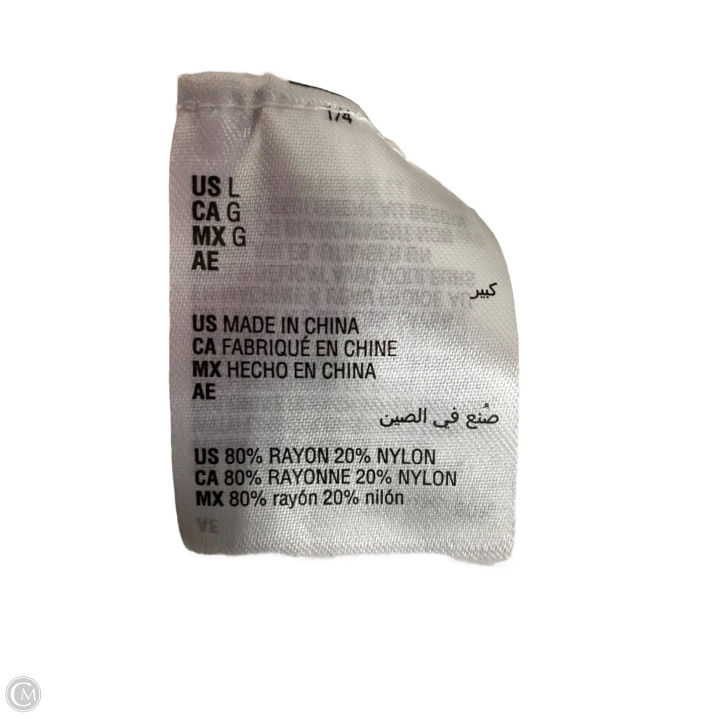 Top Long Sleeve By Inc In White, Size: L