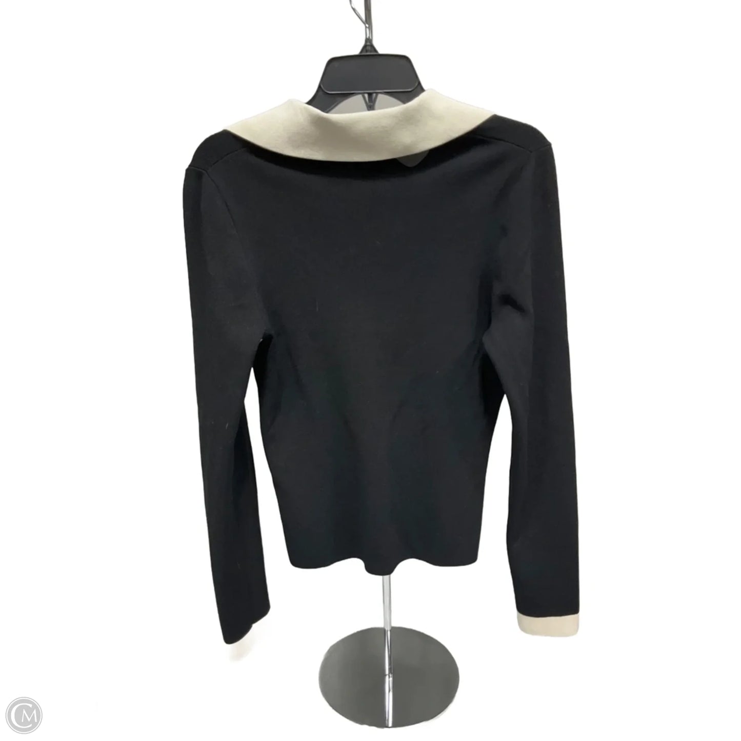 Top Long Sleeve By Express In Black & White, Size: L