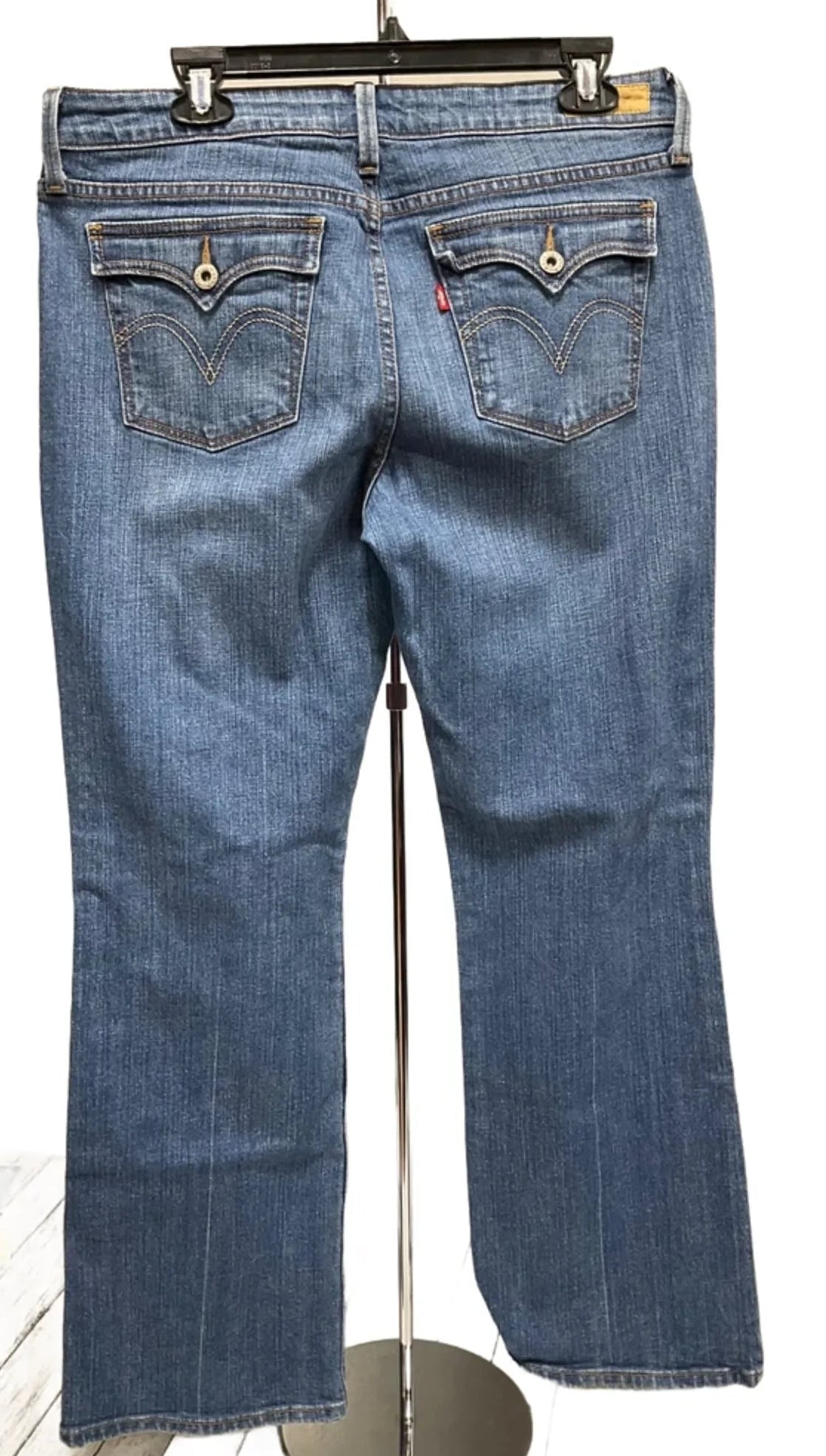 Jeans Boot Cut By Levis In Blue Denim, Size: 14