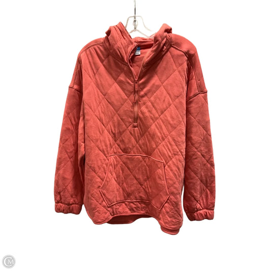 Athletic Top Long Sleeve Hoodie By Old Navy In Orange, Size: M