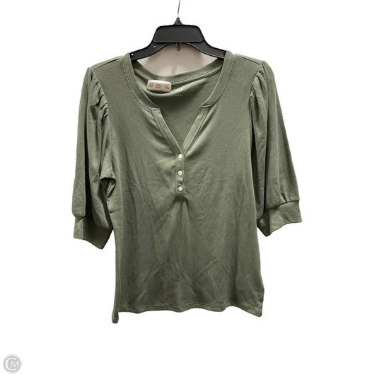 Top Short Sleeve By Gap In Green, Size: L