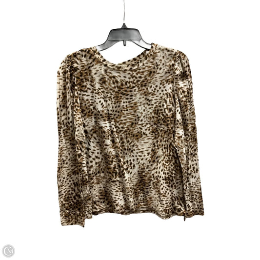 Top Long Sleeve By Loft In Animal Print, Size: L