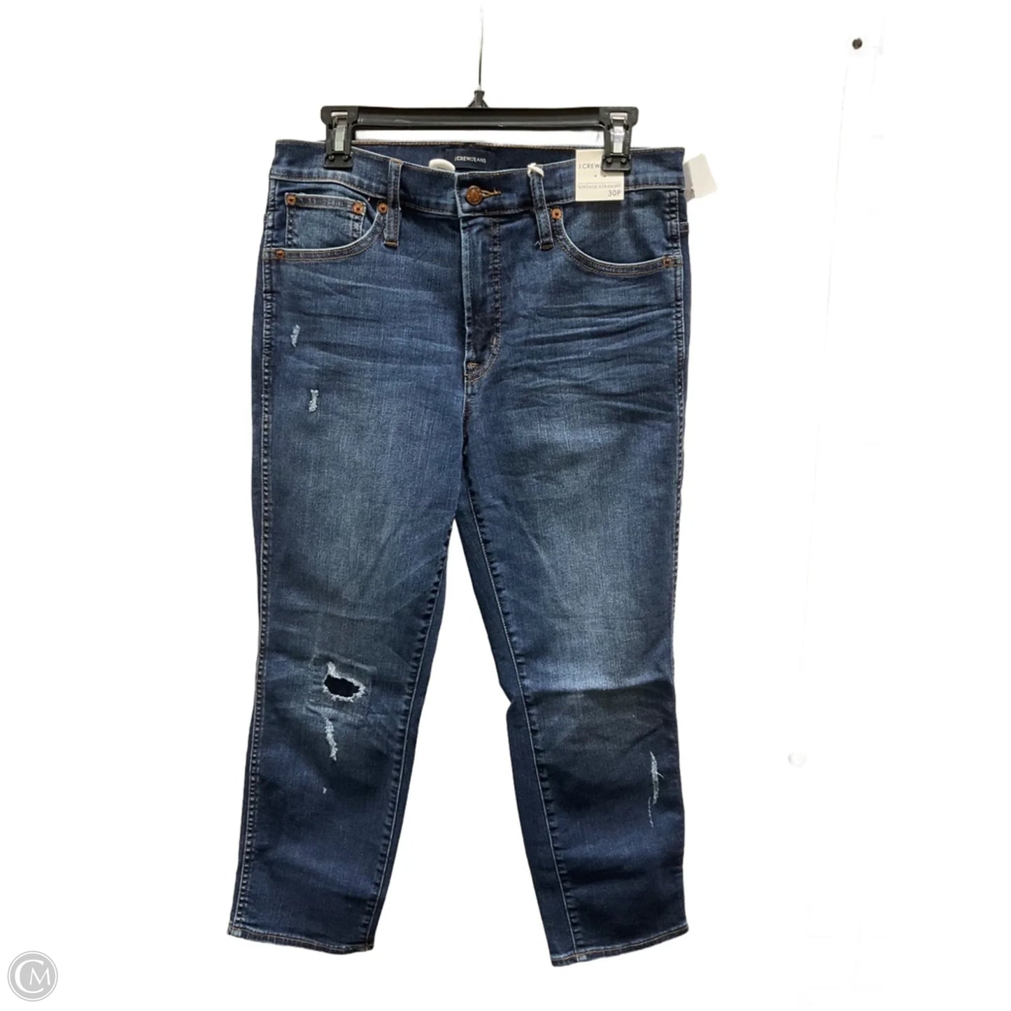 Jeans Skinny By J. Crew In Blue Denim, Size: 10p