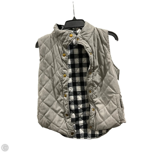 Vest Puffer & Quilted By Jen & Co In Grey, Size: S
