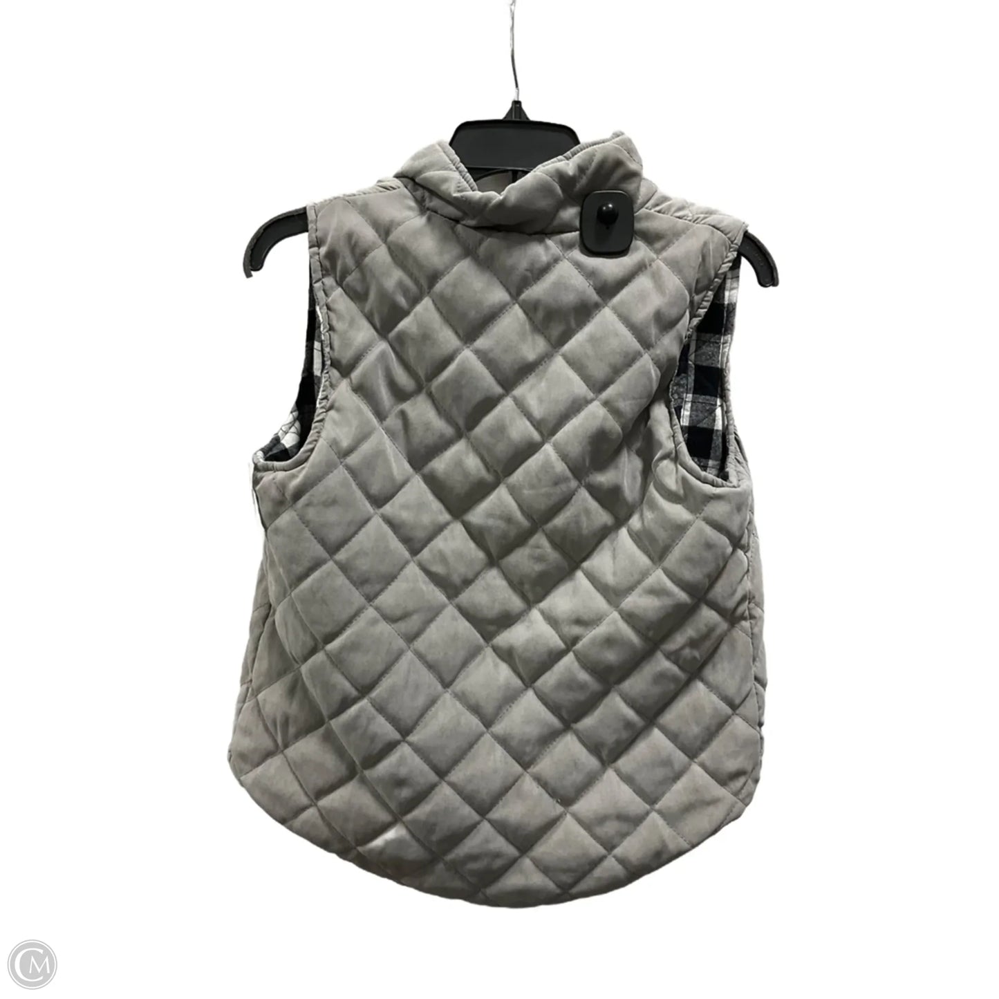 Vest Puffer & Quilted By Jen & Co In Grey, Size: S