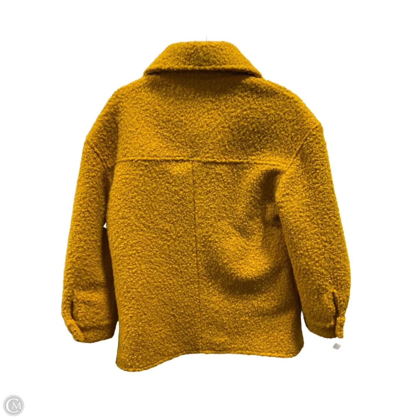 Jacket Faux Fur & Sherpa By Clothes Mentor In Yellow, Size: S