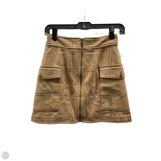 Skirt Mini & Short By Madewell In Black & Tan, Size: 0
