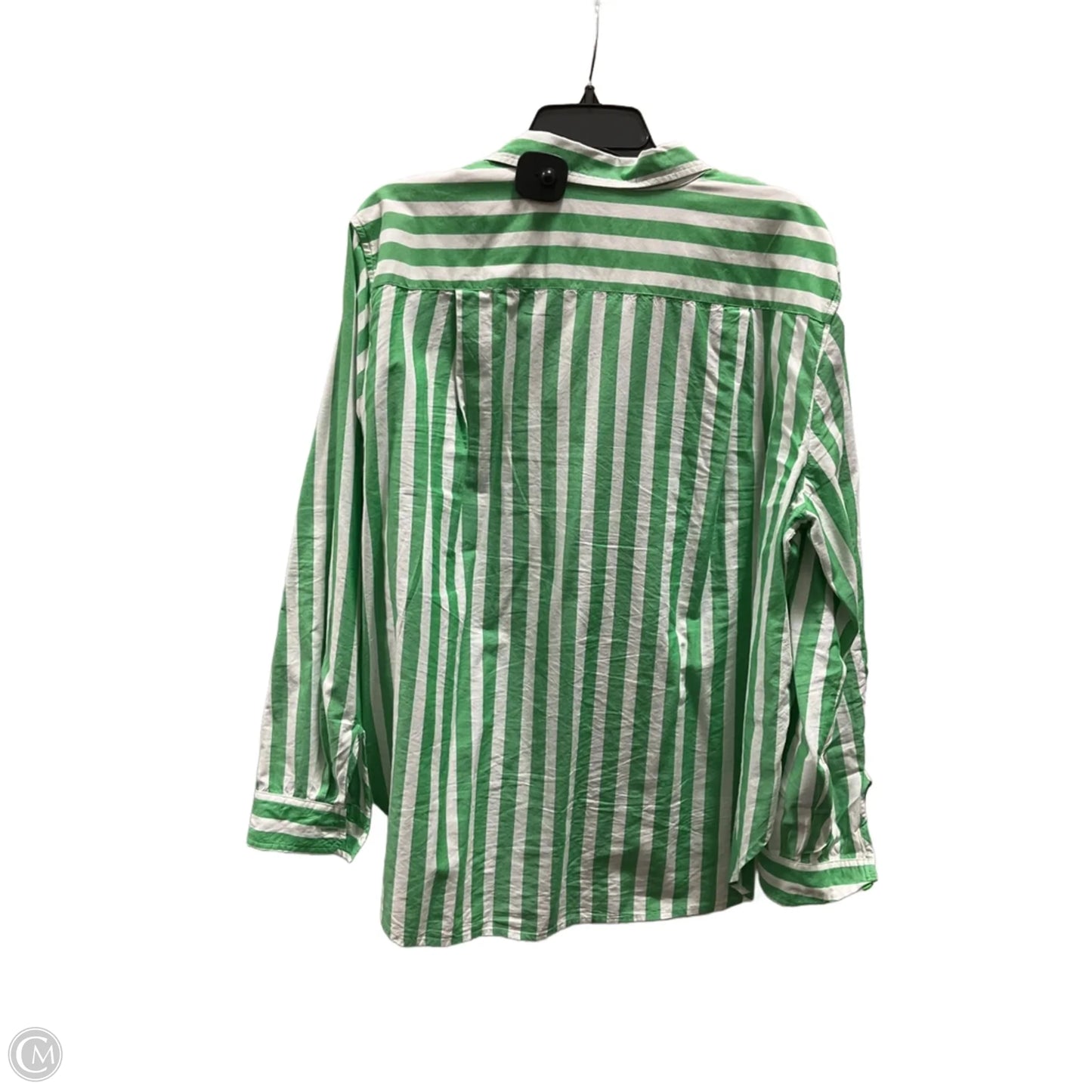 Blouse Long Sleeve By Loft In Striped Pattern, Size: Xl