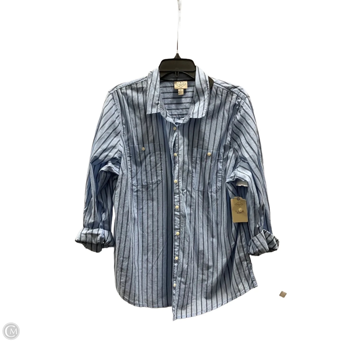 Blouse Long Sleeve By St Johns Bay In Blue, Size: Xl