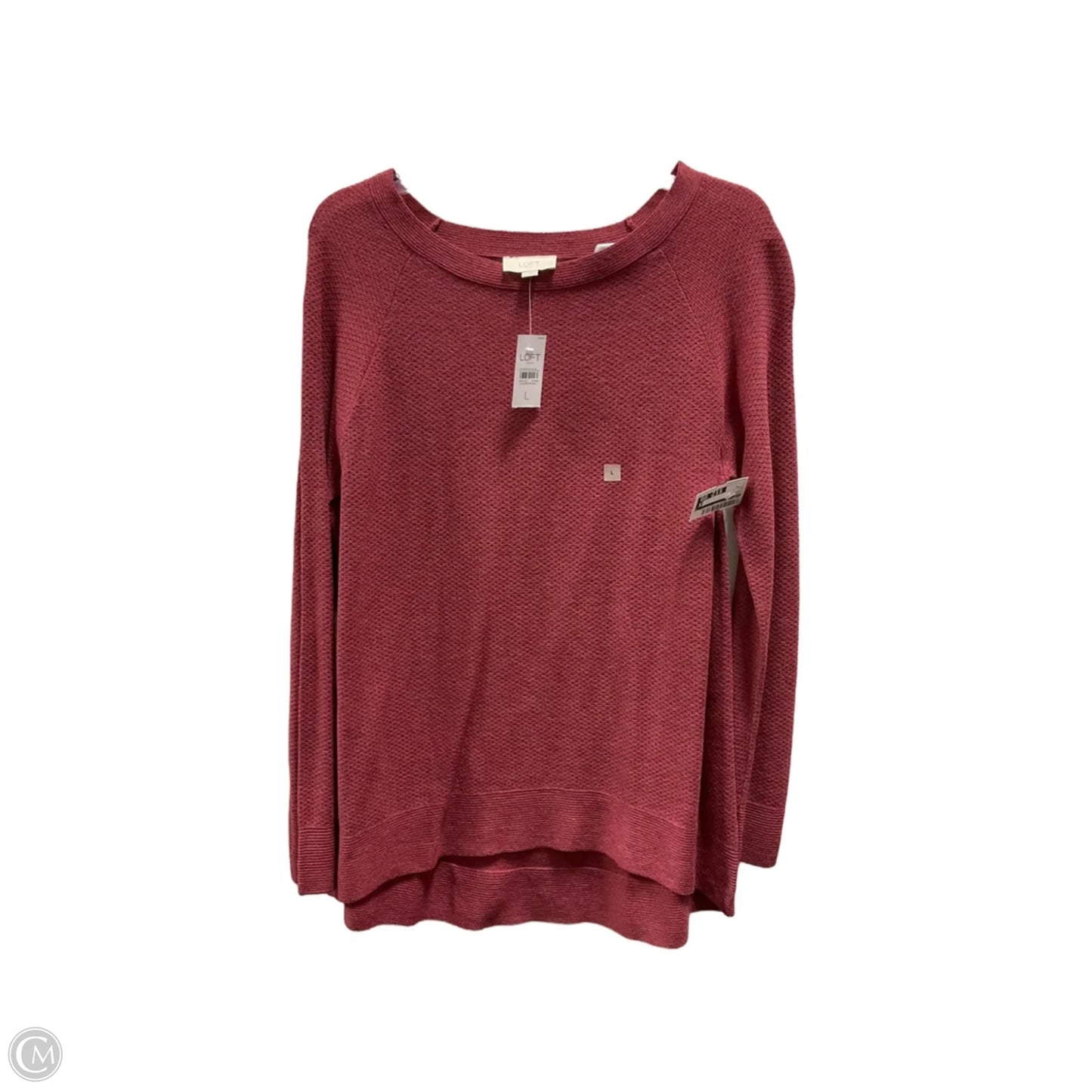 Top Long Sleeve By Loft In Maroon, Size: L