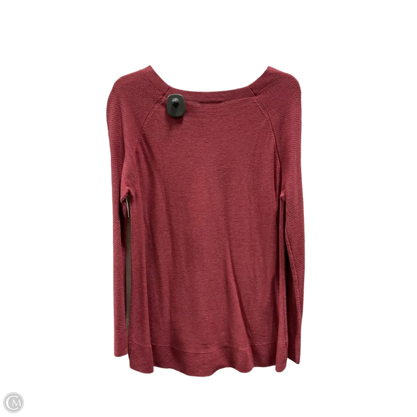 Top Long Sleeve By Loft In Maroon, Size: L