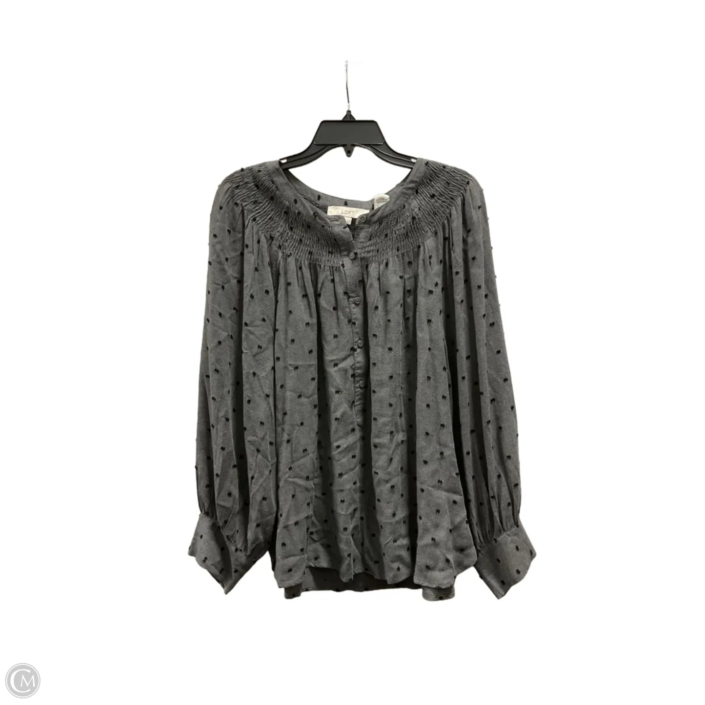 Top Long Sleeve By Loft In Grey, Size: Xl