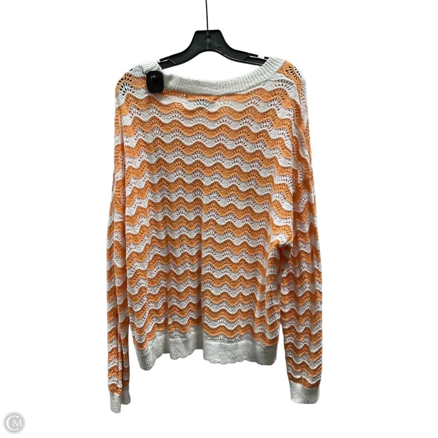 Top Long Sleeve By Loft In Striped Pattern, Size: Xxl