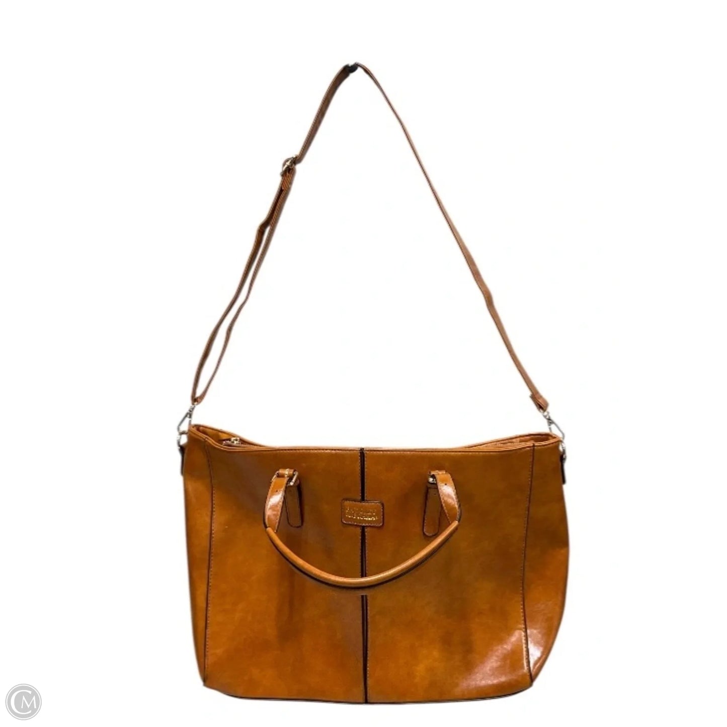 Tote Leather By Badgley Mischka, Size: Medium