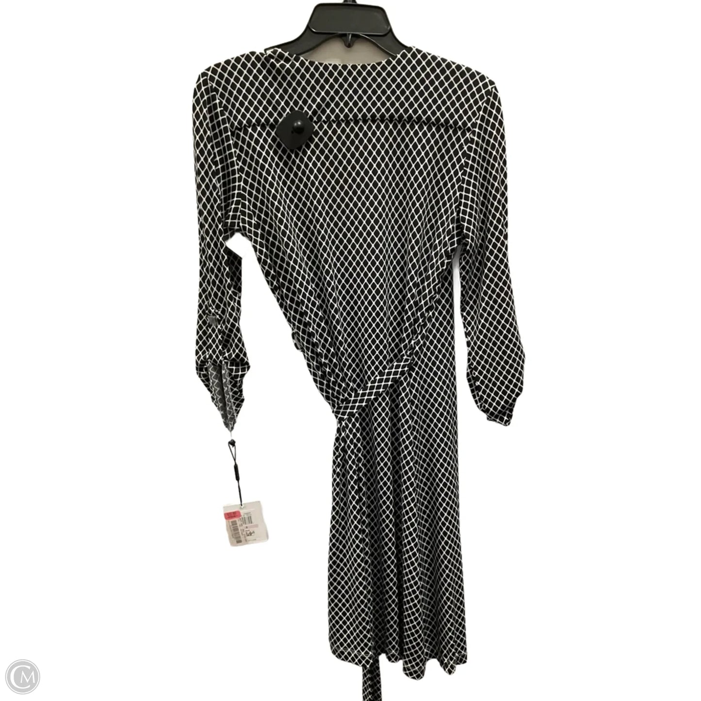 Dress Casual Midi By Calvin Klein In Black & White, Size: 6