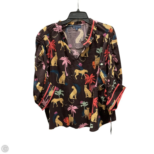 Top Short Sleeve By Democracy In Animal Print, Size: 2x