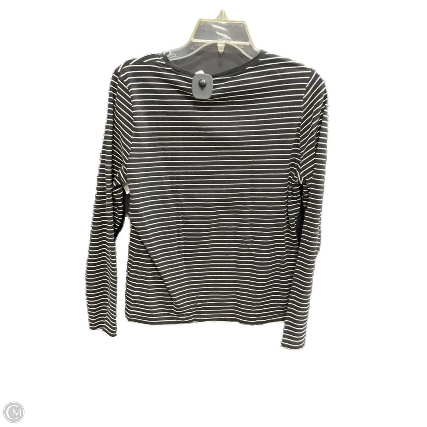 Top Long Sleeve By Talbots In Black & White, Size: Lp
