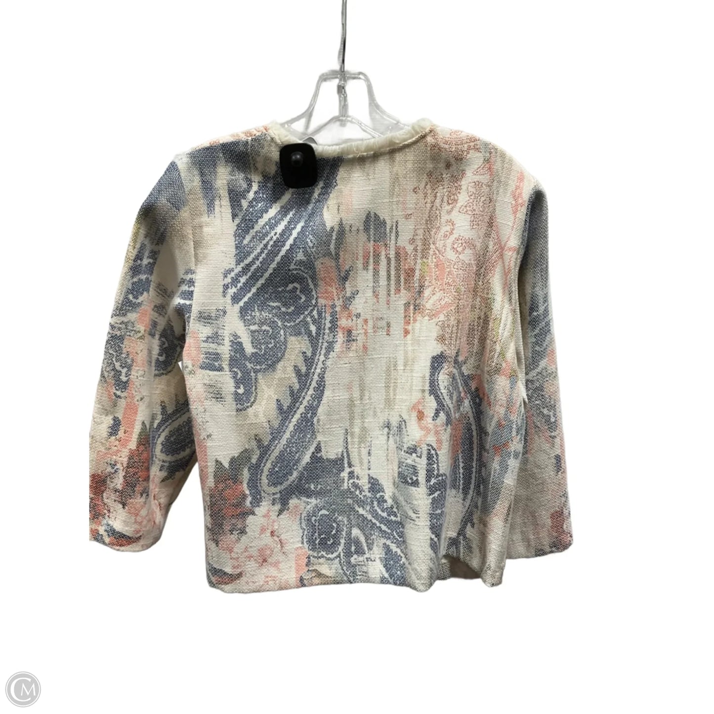 Cardigan By Chicos In Floral Print, Size: M