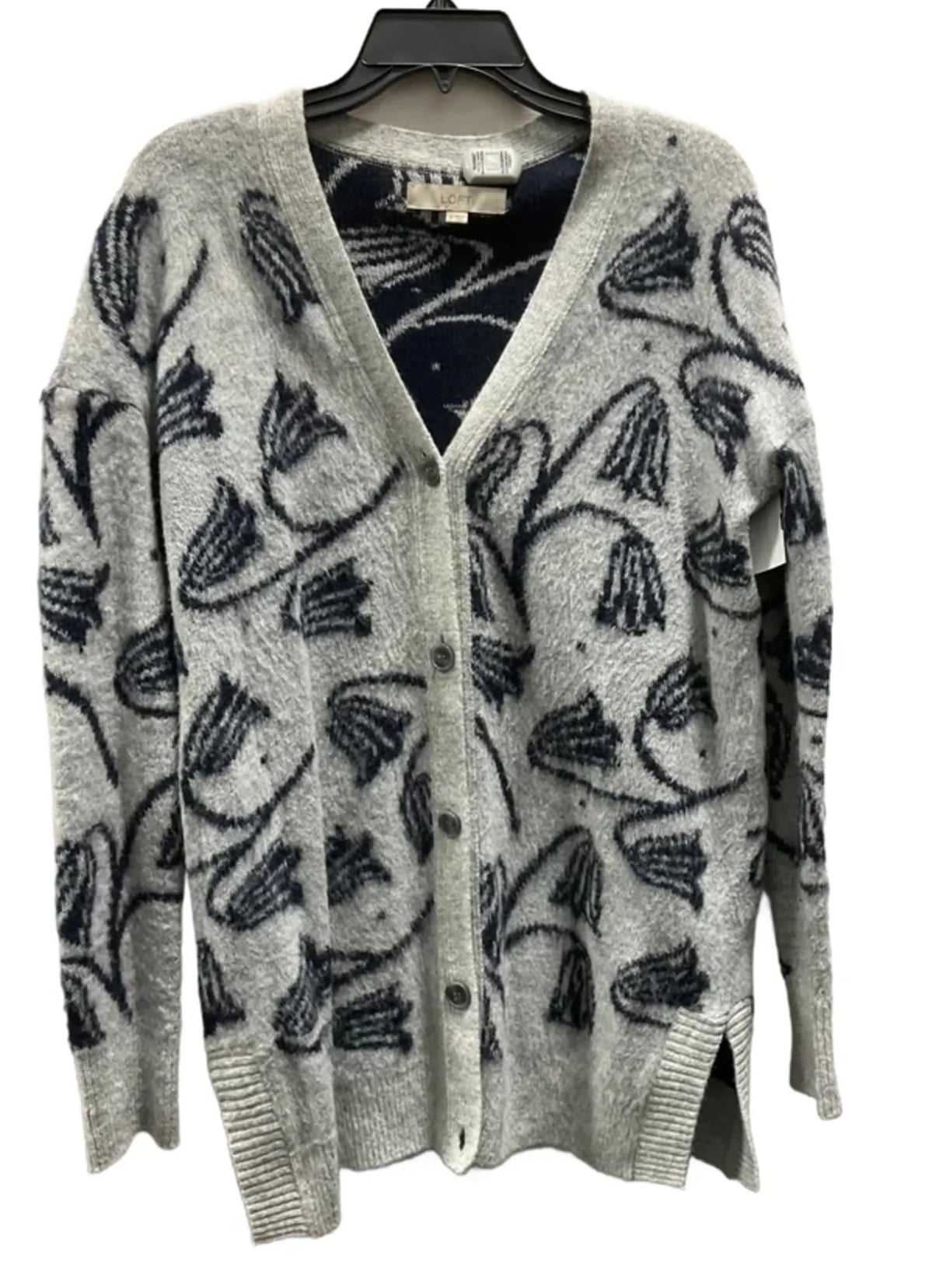 Cardigan By Loft In Blue & Grey, Size: M